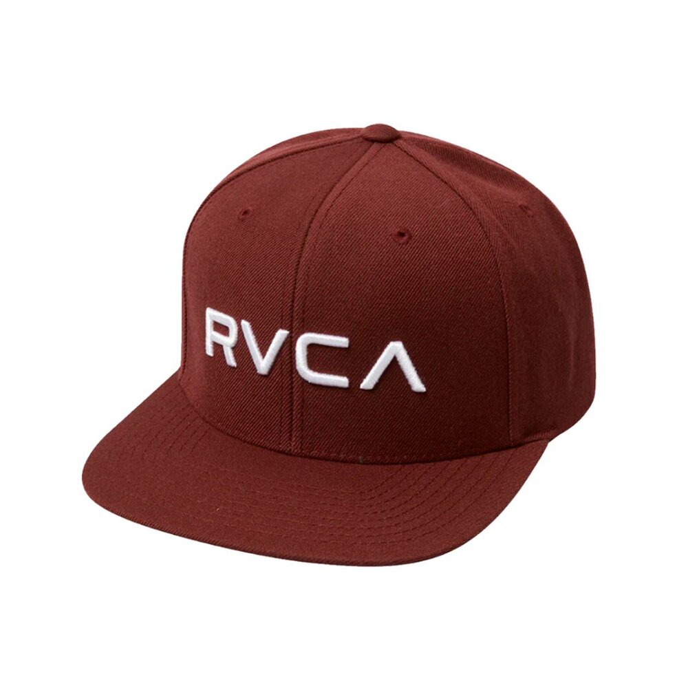 Rvca Snapback Hat Wine Burgundy New With Tags